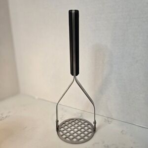 Vintage Flint Stainless Steel  Hand Potato Masher Sturdy Composite Handle USA
